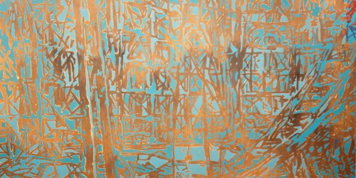 Hartmut Austen, Roller Coaster, 2012, oil on canvas, 60" x 75"