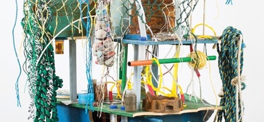 Art piece by former GW Fellow Terry Conrad during solo show at Opalka Gallery