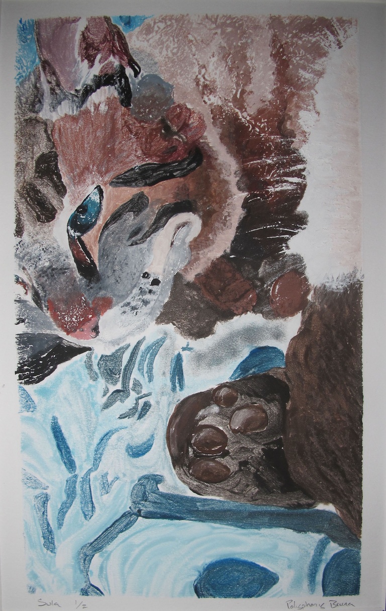 Print of a cat by Polyphony Bruna